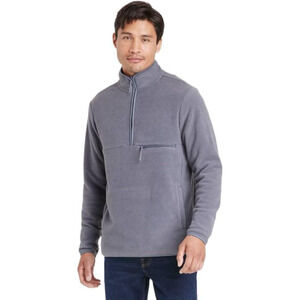 Goodfellow & Co NWT Men's XXL Gray Polar Fleece 1/4 Zip Pullover Sweatshirt